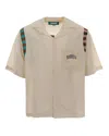 Barrow Bowling Collar Viscose Shirt In Neutral