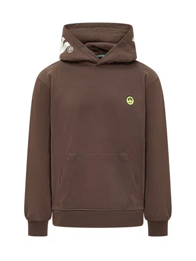 Barrow Logo Hooded Sweatshirt In Brown