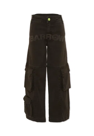 BARROW BROWN TROUSERS FOR BOY WITH LOGO