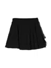 Barrow Buckle-strap Flared Miniskirt In 黑色