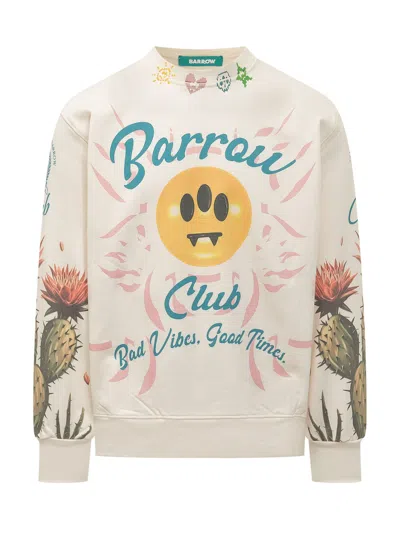 Barrow Cactus Graphic Mini Sweatshirt In Crema