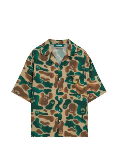 Barrow Camouflage Pocket Shirt In Green