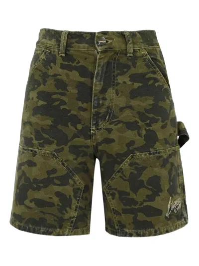 Barrow Camouflage Utility Shorts In Green