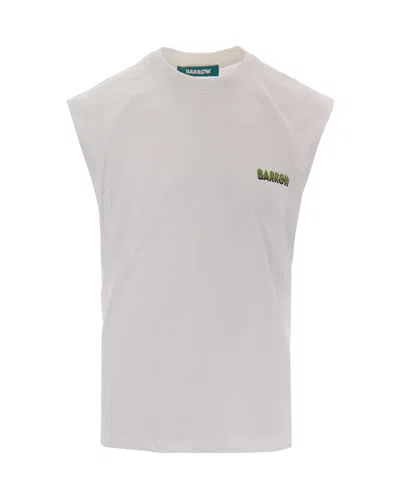 Barrow Sleeveless Graphic Tank Top In White