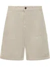 Barrow Canvas Shorts In Beige