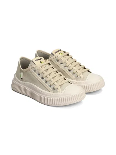 Barrow Kids' Canvas Sneakers In Neutrals