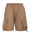 Barrow Cargo Drawstring Shorts In Brown