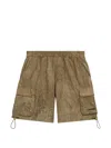 Barrow Cargo Drawstring Shorts In Green