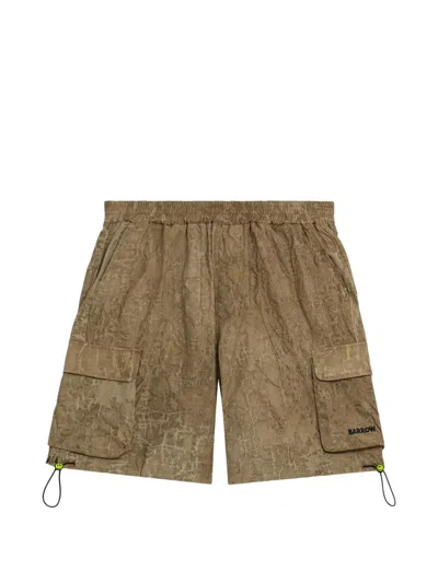 Barrow Cargo Drawstring Shorts In Green