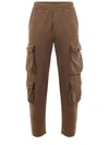 Barrow Cargo Jogging Trousers In Cotton In Brown