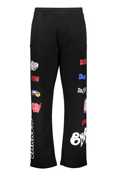 Barrow Casual Black Pants With Original Graphic Design