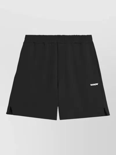 Barrow Casual Shorts Side Slits Design In Black