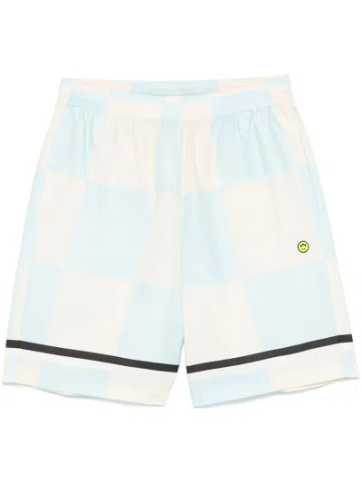 Barrow Check-pattern Shorts In Beige