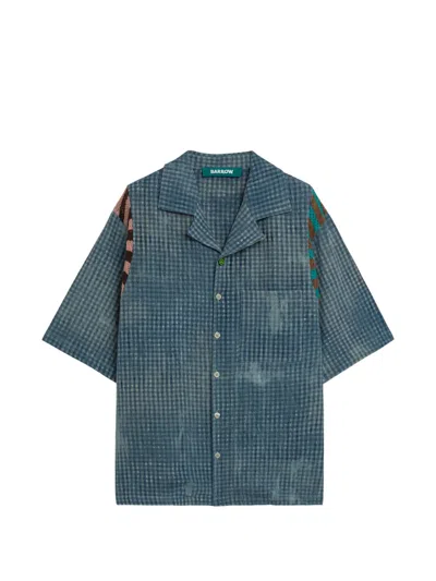 Barrow Check Short-sleeve Shirt In Blue