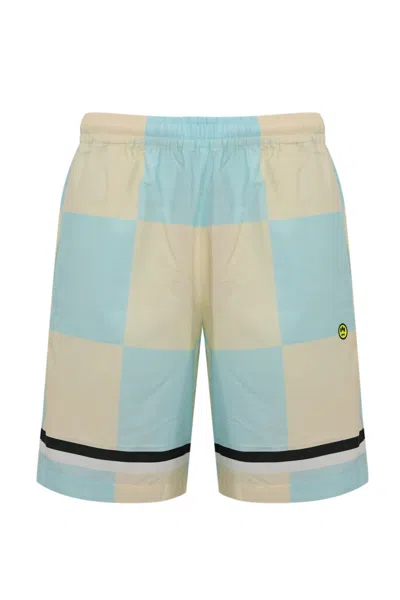 Barrow Checked Cotton Bermuda Shorts In Beige