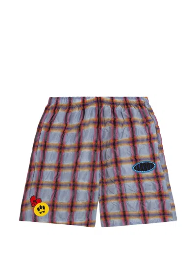 Barrow Checked Patch Shorts In Multi