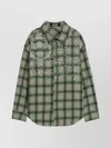 Barrow Shirt With Check Pattern And All-over Studs In Green