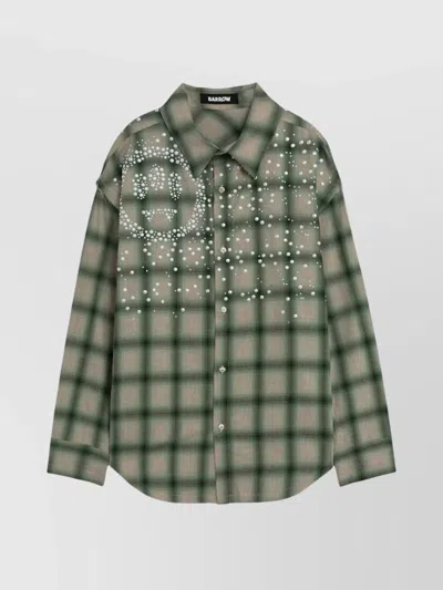 BARROW CHECKED SHIRT ADORNED BY STUDS