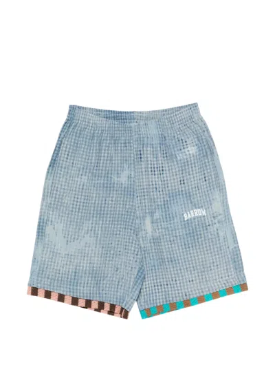 Barrow Checked Shorts In Blue
