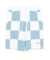 Barrow Knitted Checkered Shorts Drawstring Waist In White