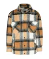 Barrow Checkered Wool Blend Jacket In Multicolor