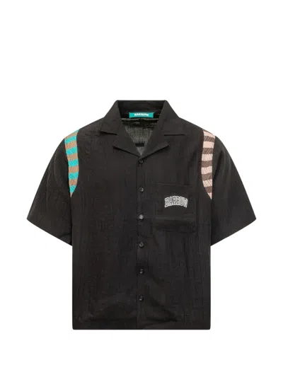 Barrow Chest-pocket Panelled Shirt In Black