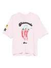 Barrow Chilli-print T-shirt In Pink