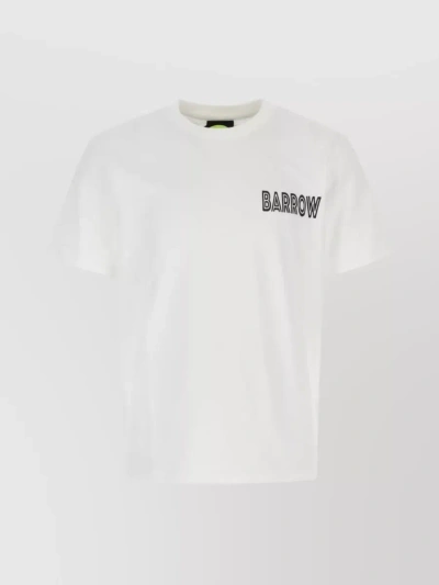 Barrow Classic Ribbed Crew-neck T-shirt In White