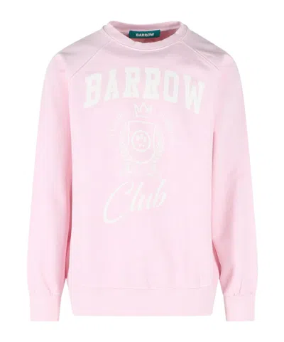 Barrow Club Logo Sweatshirt In Pink