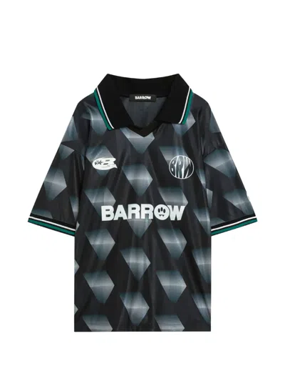 Barrow Collared Pattern T-shirt In Black