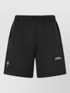 Barrow Cotton Bermuda Shorts Side Pockets Detail In Black