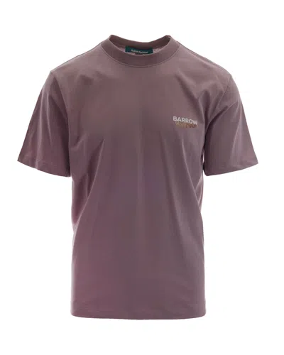 Barrow Cotton Crew-neck T-shirt In Purple