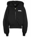 Barrow Cotton Full Zip Hoodie In Black
