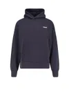 Barrow Cotton Hooded Sweatshirt In Blue