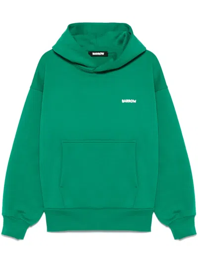 Barrow Cotton Hoodie In Green