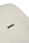 Barrow Cotton Hoodie With Teddy Print In Off White