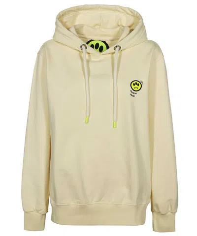 Barrow Cotton Hoodie In Yellow