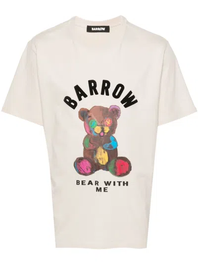 Barrow Logo-print Cotton T-shirt In Neutrals
