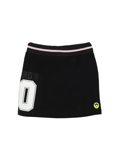 Barrow Cotton Mini Skirt For Girls - Fall 2025 In Black
