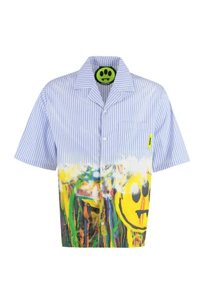 Barrow Cotton Poplin Shirt In Blue