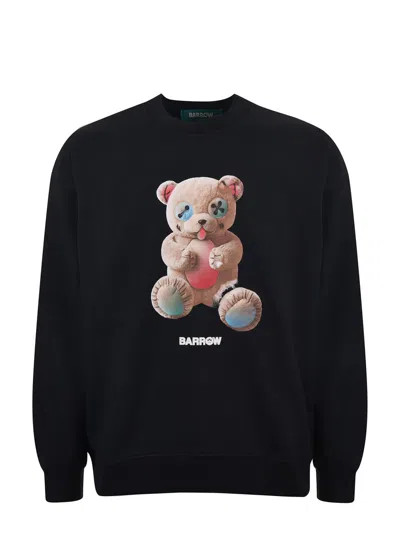 Barrow Cotton Sweatshirt In Black