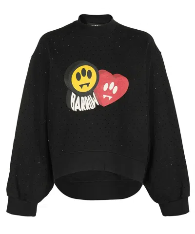 Barrow Cotton Sweatshirt In Black