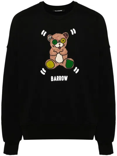 Barrow Cotton Sweatshirt In Black  