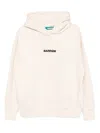 Barrow Teddy-print Cotton Hoodie In Neutral