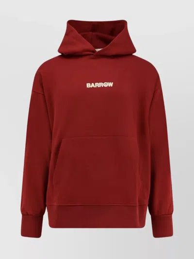 BARROW COTTON SWEATSHIRT WITH HOOD AND GRAPHIC BACK
