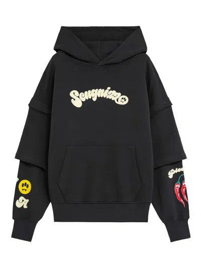 Barrow Cotton Sweatshirt With Hood In Gray