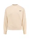 Barrow Cotton Sweatshirt With Iconic Charm In Beige