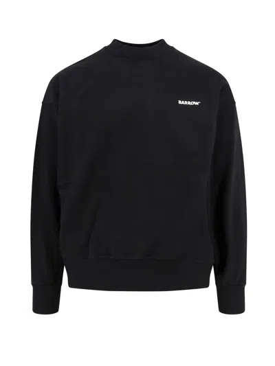 Barrow Cotton Sweatshirt With Iconic Charm In Black