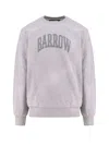 Barrow Cotton Sweatshirt With Logo On The Front In Grey