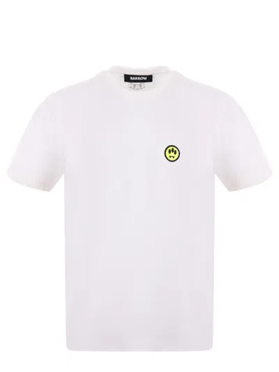 Barrow Cotton T-shirt In Bianco Latte